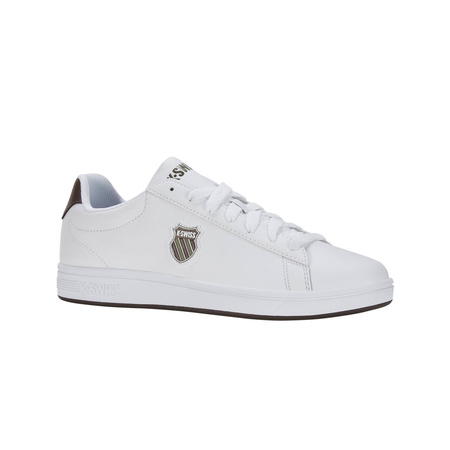 Sneakersy męskie K-Swiss Court Shield buty sportowe skórzane białe (06599-991-M)