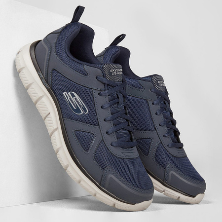 Wyprzedaż - Buty treningowe męskie Skechers Track sneakersy granatowe (52631-NVY)