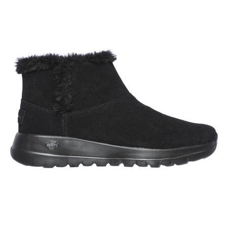 Buty zimowe trzewiki damskie Skechers On The Go Joy Bundle Up botki ocieplane czarne (15501-BBK)