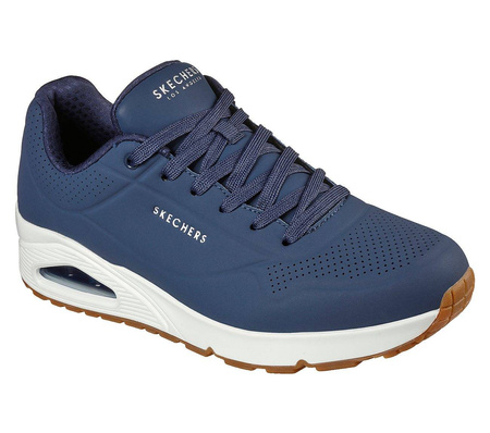Wyprzedaż - Sneakersy męskie sportowe Skechers Uno Stand On Air amortyzacja niebieskie (52458-NVY)