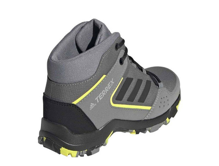 Buty trekkingowe dziecięce adidas Terrex HyperHiker K przewiewne wysokie za kostkę szare (FX4187)