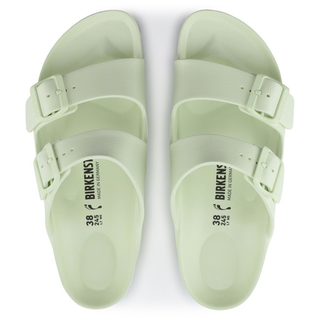 Klapki Birkenstock damskie Arizona Essentials EVA Narrow Faded Lime na wąską stopę piankowe (1024691)