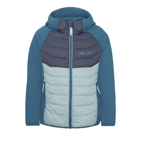 Kurtka przejściowa polarowa dziecięca dla chłopca/dziewczynki Trollkids Kids Sirdal Jacket atlantic blue/dark navy/dusky turquoise (372-197)