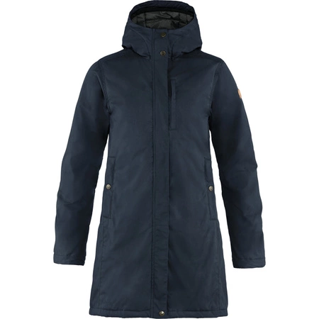 Wyprzedaż - Kurtka zimowa damska Fjällräven Kiruna Padded Parka W Dark Navy ocieplana granatowa (F89644-555)