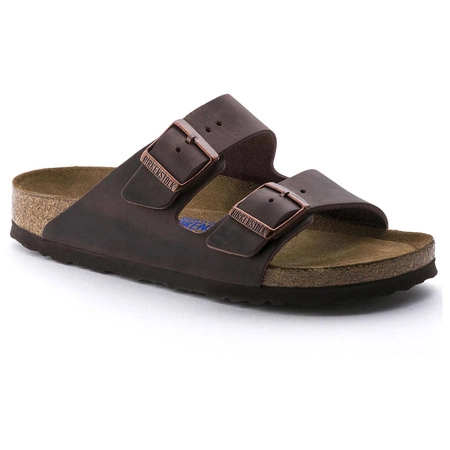 Klapki Birkenstock Arizona Soft Footbed Oiled Leather Habana regular szerokie męskie/damskie (452761)