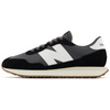 Wyprzedaż - Sneakersy męskie New Balance buty lifestylowe sportowe ze skóry zamszowej czarne (MS237GA)
