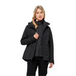 Wyprzedaż - Kurtka trekkingowa damska Jack Wolfskin Geisshorn 3in1 JKT W wiatroszczelna czarna (1115601_6000)