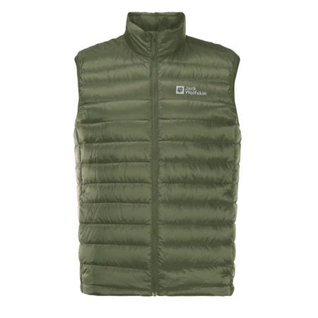 Wyprzedaż - Kamizelka męska bezrękawnik Jack Wolfskin Pack & Go Down Vest M sportowa zielona (1207011_4129)