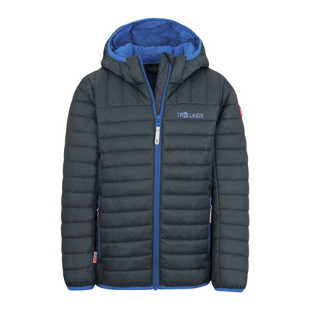 Kurtka ultralekka przejściowa dziecięca dla chłopca/dziewczynki Trollkids Kids Eikefjord Jacket dark navy/cobalt blue (463-110)