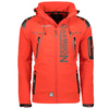 Kurtka sportowa męska Geographical Norway Techno MEN 056 BS3 z regulowanym kapturem wodoodporna czerwona (WU1060H/GN)