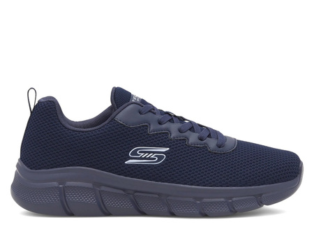 Buty sportowe męskie Skechers BOBS B FLEX CHILL EDGE przewiewne granatowe (118106NVY)