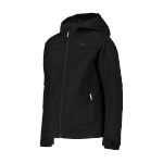 Wyprzedaż - Kurtka z kapturem dziecięca CMP Kid Jacket Fix Hood trekkingowa czarna (3A00094-U901)