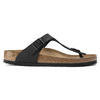 Japonki damskie/męskie Birkenstock Gizeh Birko-Flor Black skórzane regular szerokie (0043691)