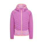 Kurtka przejściowa polarowa dziecięca dla dziewczynki Trollkids Girls Sirdal Jacket mallow pink/wild rose/papaya (622-242)