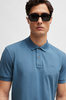 Koszulka Polo męska BOSS Pallas Light/Pastel Blue regular fit niebieska (50468301-459)