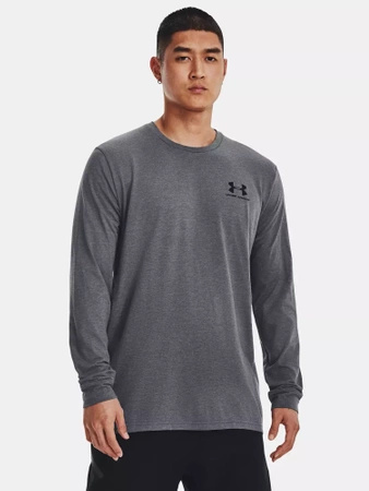 Longsleeve sportowy męski Under Armour Sportstyle Left Chest koszulka z długim rękawem szara (1329585-012)