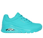 Buty sportowe damskie Skechers Uno Stand On Air sneakersy zielone (73690-TURQ)