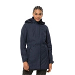 Płaszcz damski granatowy Jack Wolfskin MADISON AVENUE COAT night blue (1107732_1010)