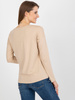 Beżowa bluzka longsleeve z bawełny BASIC FEEL GOOD  (RV-BZ-5121.18)