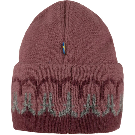 Czapka beanie Fjällräven Övik Path Knit Beanie Dark Garnet-Mesa Purple (F87167-356-410)