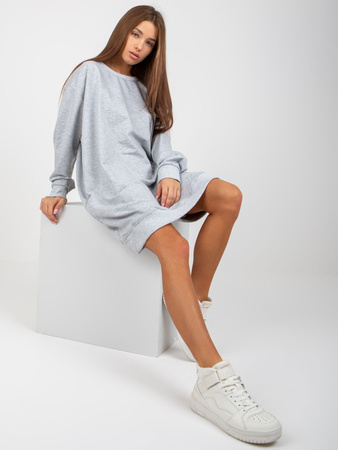 Szara długa bluza bez kaptura oversize  (VI-BL-095.71P)