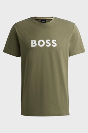 Wyprzedaż - T-shirt męski BOSS RN Beige/Khaki zielony (50503276-250)