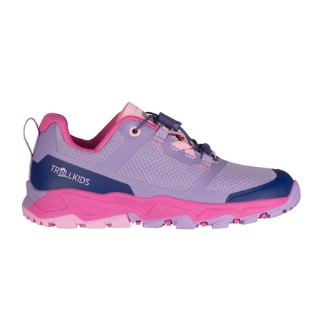 Buty hikingowe dziecięce dla chłopca/dziewczynki Trollkids Kids Sandefjord Hiker XT lilac/wild rose/mallow pink (664-118)