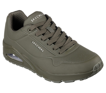 Buty męskie sportowe Skechers Uno Stand On Air sneakersy zielone (52458-DKGR)