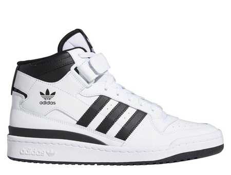 Buty sportowe wysokie męskie adidas Forum Mid skórzane sneakersy białe (FY7939)