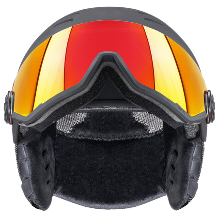 Kask narciarski unisex Uvex Wanted visor z aktywnym systemem wentylacji czarny (56/6/262/10)