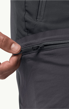 Wyprzedaż - Spodenki trekkingowe męskie Jack Wolfskin Active Track Shorts Men phantom czarne (1503791_6350)