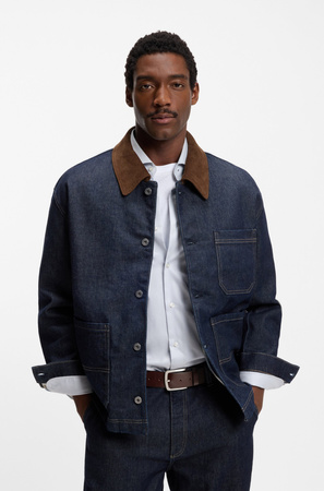 Pasek męski Boss Informal Jor-V_Sz40 ze skóry naturalnej z metalową klamrą