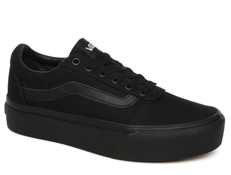 Trampki damskie VANS WM WARD PLATFORM (CANVAS) klasyczne buty do codziennego użytku czarne (VN0A3TLC186)