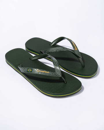 Wyprzedaż - Klapki na lato męskie Ipanema Class Brasil japonki plażowe zielone (80415-20770)