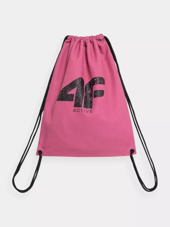 Komplet na w-f dziecięcy szkolny zestaw koszulka i spodenki 4F white pink black (4FJAW23TAPSF014-20S)