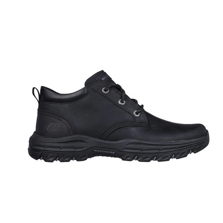 Buty skórzane wysokie męskie Skechers Knowlson Ramhurst półbuty jesienne czarne (204921-BLK)