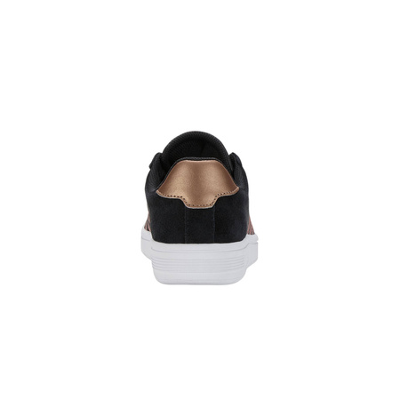 Wyprzedaż - Buty damskie sportowe K-Swiss Court Tiebreak SDE sneakersy skórzane czarne (97012-091-M)