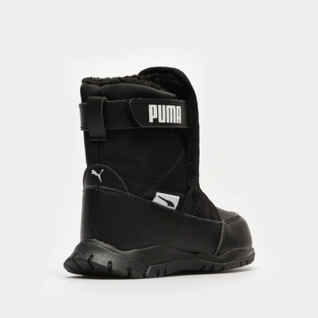 Śniegowce dziecięce Puma Nieve Boot WTR AC INF buty zimowe na rzepy wodoodporne czarne (380746-03)