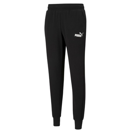 Wyprzedaż - Spodnie dresowe męskie Puma ESS LOGO PANTS TR dopasowany fason do codziennego użytku czarne (586716-01)