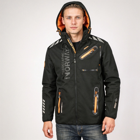 Kurtka sportowa męska Geographical Norway Royaute DB MEN 068 czarna (WY1999H/GN/Black / Orange)