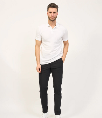 Wyprzedaż - Koszulka Polo męska BOSS Pio 1 BIANCO regular fit biała (50507583-100)