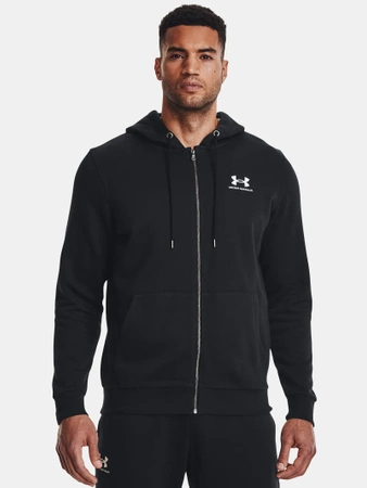 Bluza rozpinana męska Under Armour Essential Fleece Full-Zip sportowa czarna (1373881-001)