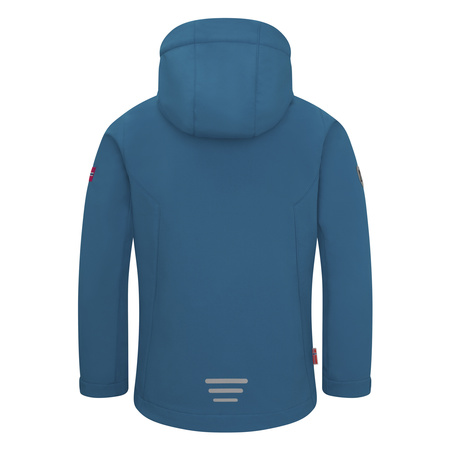 Kurtka softshell dziecięca dla chłopca/dziewczynki Trollkids Kids Balestrand Jacket atlantic blue/ginger (618-197)