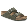 Klapki Birkenstock Arizona Vegan damskie/męskie Microfaser Regular na szeroką stopę zielone (1024550)