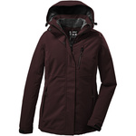 Wyprzedaż - Kurtka z kapturem outdoorowa damska Killtec KOW 140 parka techniczna zimowa bordowa (37411/447)