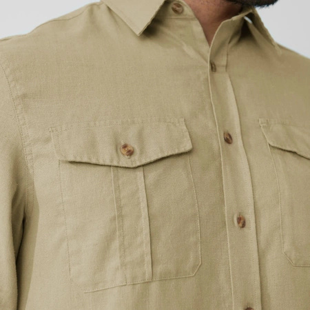 Koszula z długim rękawem męska Fjällräven Övik Travel Shirt LS M Sand Stone (F87208-195)