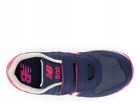 Buty sportowe dla chłopca/dziewczynki New Balance NB 500 zamszowe sneakersy granatowe (PV500VP1)