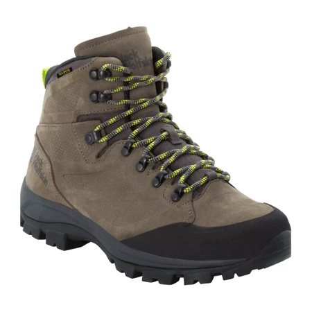 Buty trekkingowe męskie Jack Wolfskin REBELLION TEXAPORE MID M khaki / phantom (4051171_4287)