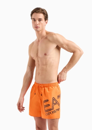 Wyprzedaż - Szorty kąpielowe męskie EA7 Emporio Armani 902000-4R736-20262 kąpielówki bokserki pomarańczowe ORANGE TIGER