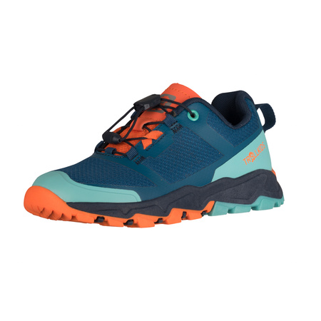Buty hikingowe dziecięce dla chłopca/dziewczynki Trollkids Kids Sandefjord Hiker XT dusky turquoise/dark navy/glow orange (664-198)